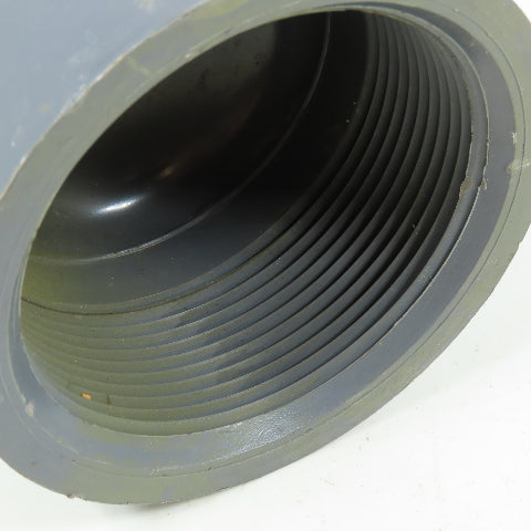 Nibco 3" NPT Threaded Cap SCH80 Gray PVCI Pipe Fitting Lot of 2