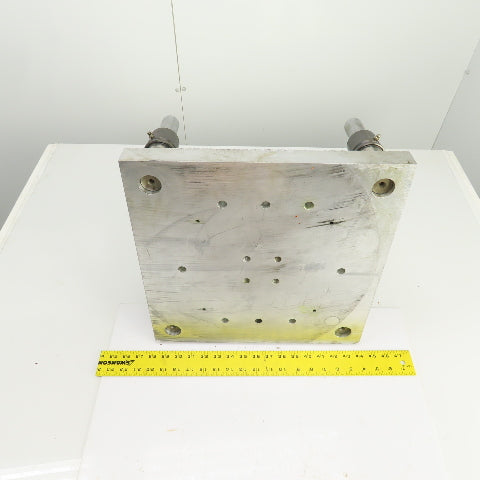 4 Post 16" x 16" Aluminum Die Shoe Punch Press Base 13" Centers 1-1/4" Posts