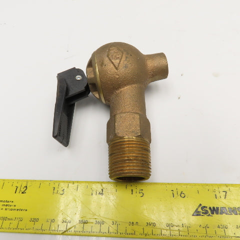 Justrite 8-540 3/4" NPT Brass Drum Faucet 1/4" FNPT