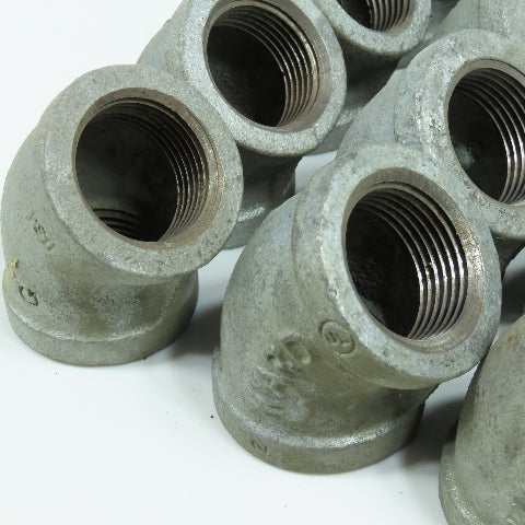 Grinnell & Ward 1" 90 Degree Elbow Galvanized Malleable Iron Pipe Fitting Lot/13