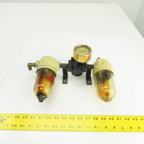 C.A. Norgren L12-300-OP F12-300-M3PA Filter Regulator Lubricator Assembly 150PSI
