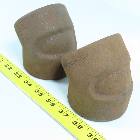 2" Black Forged Steel 6000# 45 Degree Elbow Weld Socket Pipe Fitting Lot of 2