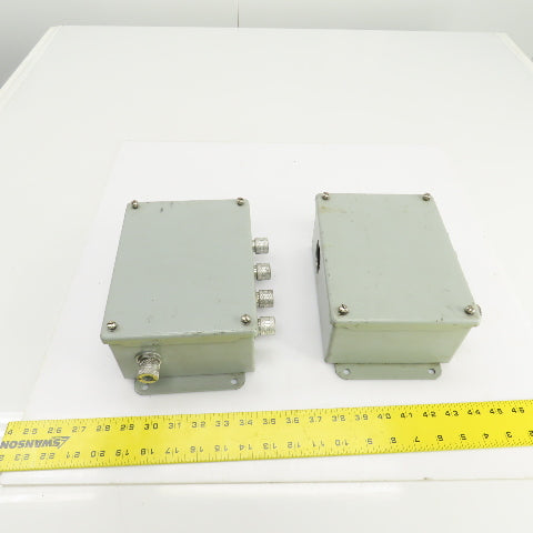 Hoffman A-806SC 8x6x3-1/2" Electrical Enclosure W/Back Plate & Screw Cover Lot/2