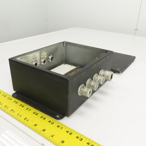 Hoffman A-1008SC 10" x 8" x 4" Electrical Enclosure W/Back Plate & Screw Cover