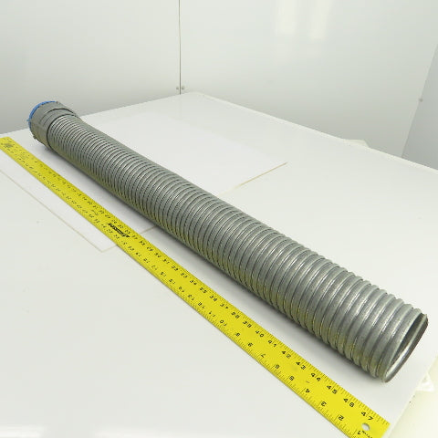 4" ID Corrugated Galvanized Steel Flexible Protective Hose 40-1/2" OAL