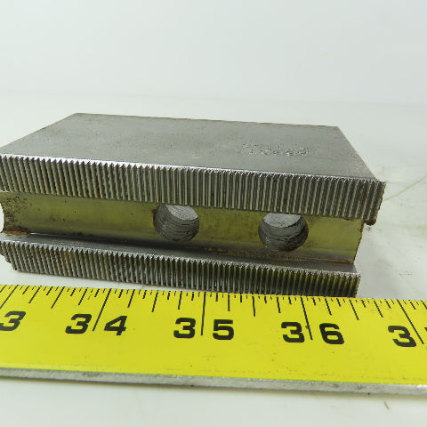 Abbott KTT10S Soft Lathe Chuck Jaw 1-1/2" x 4" x 2" Serrated Lot of 3