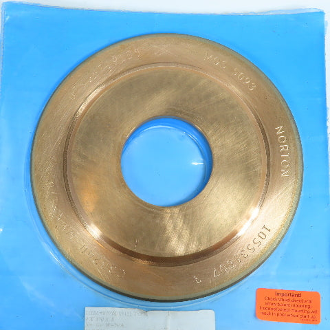 Norton C3B240-WMN-1/8 Diamond Cutting Grinding Wheel 9" x .370" x 3.00"