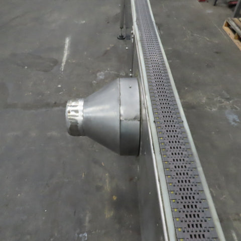 226" L x 3-1/4" W Belt Table Top Bottle Conveyor 57.7FPM 230/460V 3PH 38" Adj H