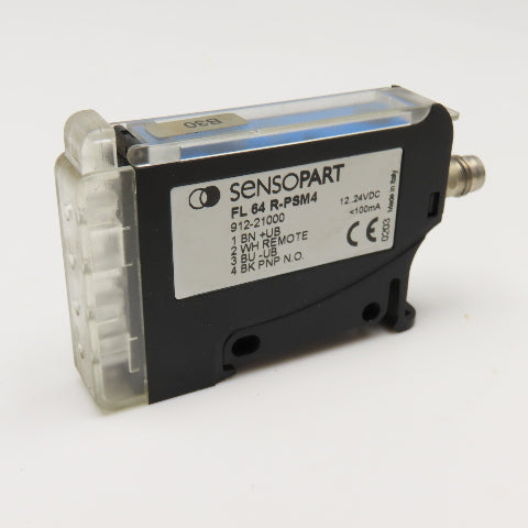 Sensopart FL 64 R-PSM4 Fiber Optic Amplifier DIN Mount 12-24VDC