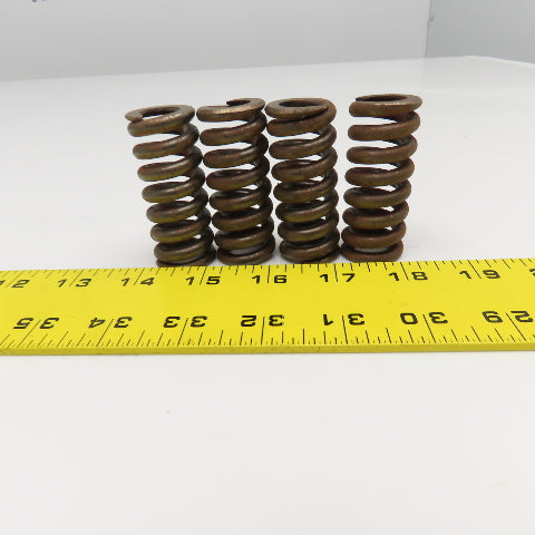 1/2" ID x 1" OD Round Wire Compression Die Spring 2-7/16" OAL Lot Of 4
