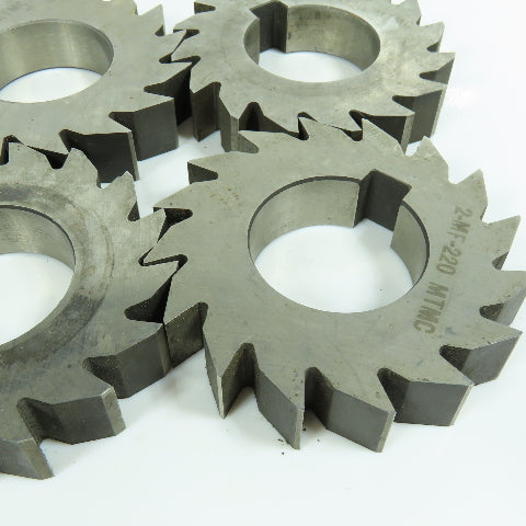 3-1/4" x 21/32" Plain Milling Cutter 1-1/2" Arbor 16 Tooth Lot of 5