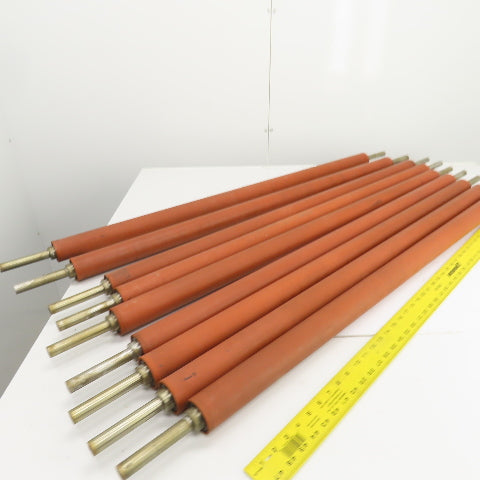 2"OD 44-1/4" Between Frame 20mm Axle Smooth Rubber Gravity Conveyor Roller Lot/9