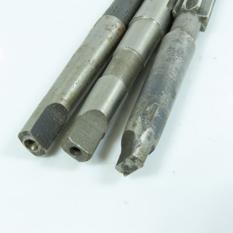 Misc. 19/32" Morse Taper Chucking Reamer Straight Flute MT1 Shank Lot of 3