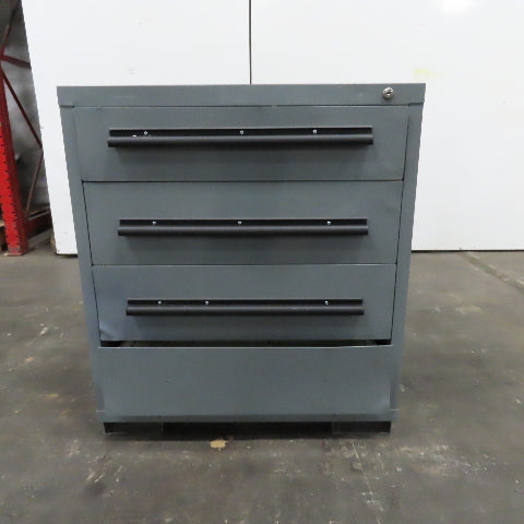 Equipto 30" x 27-3/4" x 33" Tall 4 Drawer Tool Parts Shop Storage Cabinet
