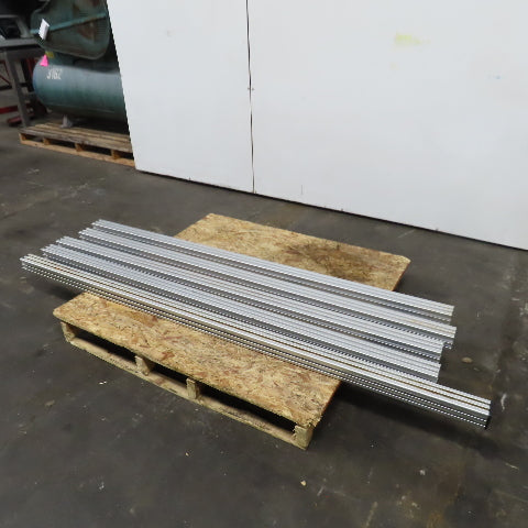 2-1/2" x 2-1/2" x 75-1/4" L Extruded Structural Aluminum W/3/4" T-Slot Lot Of 4