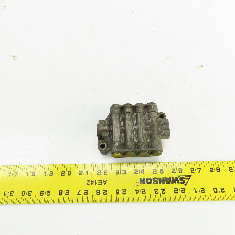 8 Port Dual Output Piston Lubricator Manifold