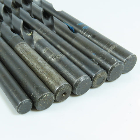 Misc. 27/64", 17/32", 9/16", 5/8", 19/32", 11/16" HSS Twist Drill Bit Lot of 7