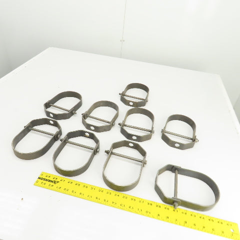 4" Pipe Pivoting Steel Anvil Clevis Hanger 7-3/4" H FIG 1 STD. Lot Of 9