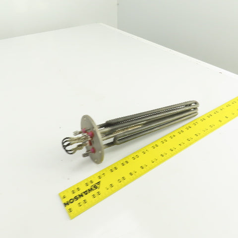 Heatwell Flanged Immersion Heater 480V 12000W 415V 9000W 220V 7500W 10-3/4" L