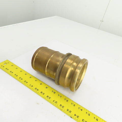 11910- 4" Male x 4" Male Bronze Camlock Hose Shank Coupler Adapter