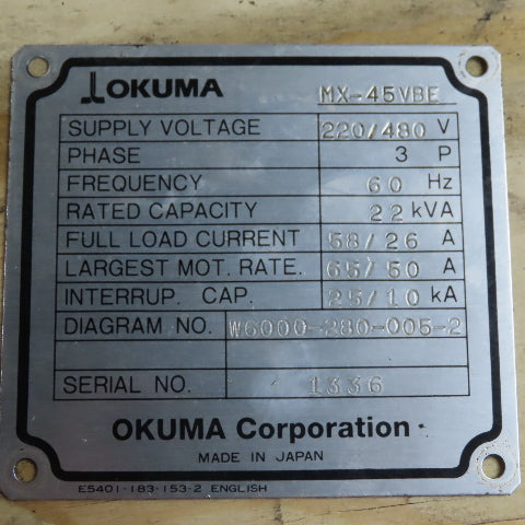 Fuji SC-2SN & SC-3N Shorting Contactor Assembly Remove From an Okuma MX-45VBE