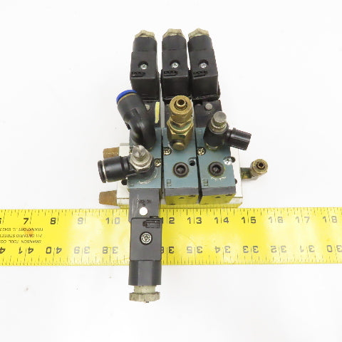AVS M22-2/5-1/4 2 Way Pneumatic Valve Bank 1/4" NPT 110V Coil