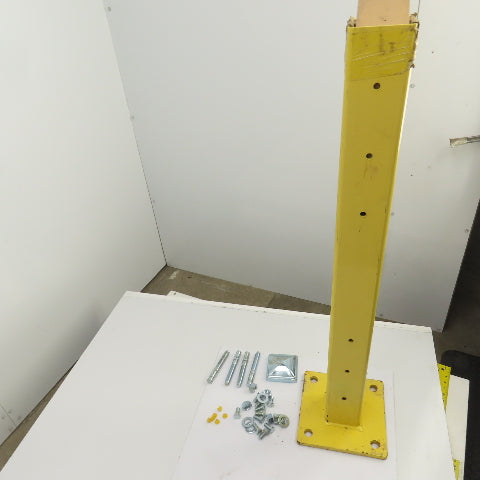 Single Column Steel Bolt-Down Safety Post For Guard Rail 42-3/4" OAH W/Hardware