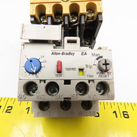 Allen Bradley 193-ED1DB 600V 7-1/2Hp Contactor 1.0-2.9A Trip 120V Coil