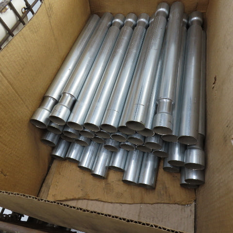 Unfinished Carbon Steel Conveyor Rollers 20" L x 1.9" OD W/Belt Groove Lot Of 37
