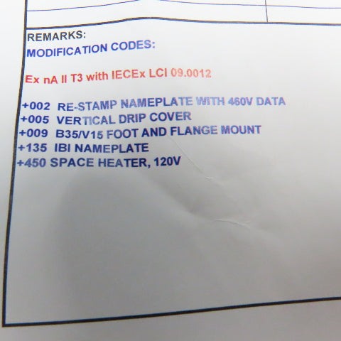 ABB M3BP180MLA6 15kW 1184RPM 3Ph 460V 180L Frame Severe Duty Drip Proof Motor