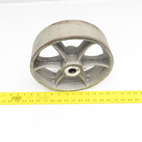 10" x 3" Cast Iron Spoked Caster Wheel 1" Axle