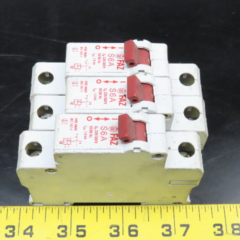Klockner Moeller S6A 380V Single Pole Circuit Breaker Lot Of 3