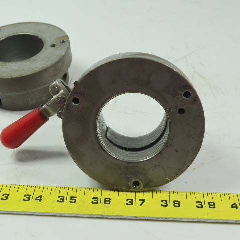 De-Staco Custom Made 2"Dia. Flanged Quick Action Shaft Locking Clamp Lot of 2