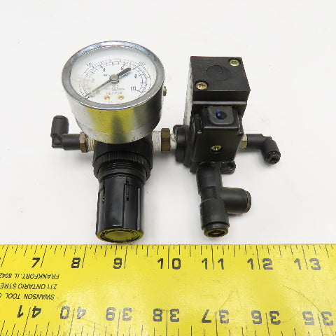 Kuroda SS-232HL 1/4" NPT Air Pressure Regulator Solenoid Valve 150PSI 24VDC