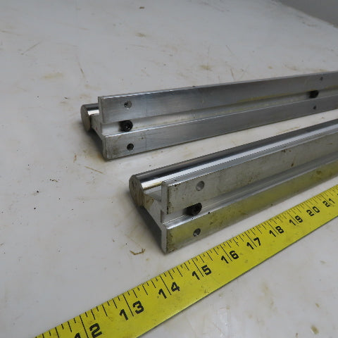 Lee Controls SA16-24-PD 1"x24" Linear Round Guide Rails W/Alum. Supports Lot /2