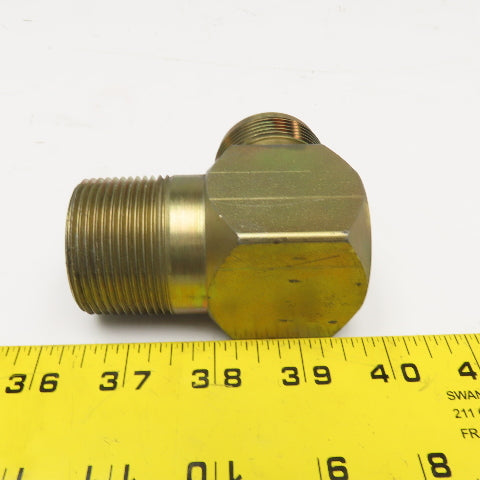 1-1/4" JIC O-Ring Seat Male x 1-1/4"-11.5 NPT Male Elbow 90°