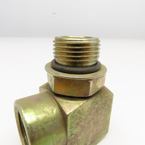 3/4" NPT Female x 3/4" O-Ring Boss ORB Male 90° Elbow