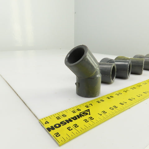Colonial SCH-80 PVC 1" 45° Degree Slip Elbow Fitting Lot Of 7