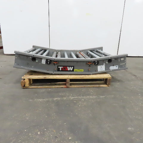 TGW 36CZB-BR-18 Cruz Belt 34" Roller Bed Noseunder End Bed Conveyor Section 52"