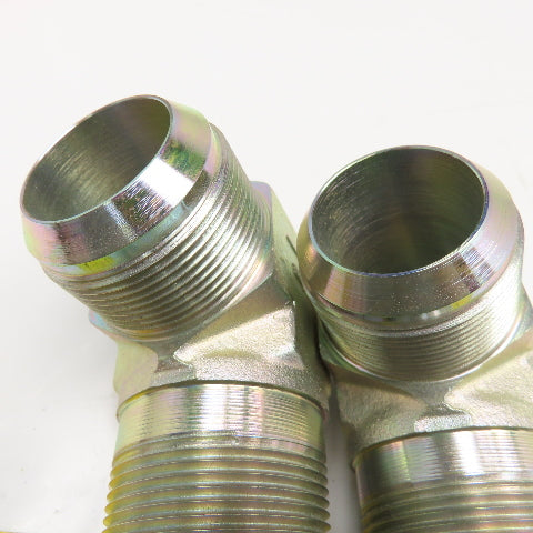 Aeroquip 2024-24-24S -24 Male NPTF x -24 Male 37° JIC Flare Male Elbow 90° Lot/2