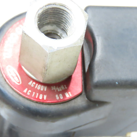 Toyooki Kogyo AD-SL131E-03B 1/2" x 3/8" Port Single Solenoid Valve 100/110V Coil