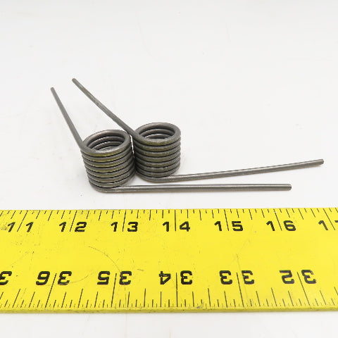 Torsion Spring 50° Deflection 1/8" Wire 7 Coil 4" Leg Length Lot Of 2