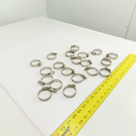 26 x 50mm Size 24 Stainless Steel Hose Clamp Lot Of 20