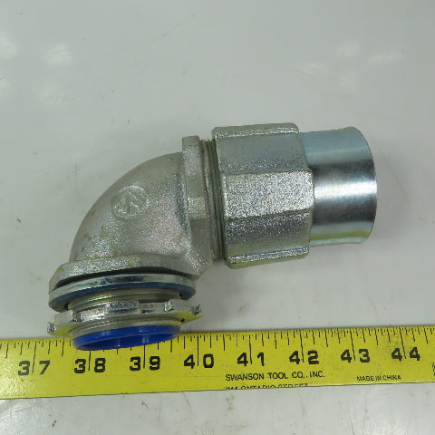 T&B 1-1/2" 90° Metallic Liquid -Tight Connector