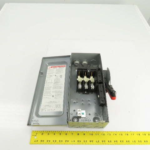 Square D HU361 30A Non-Fusible Heavy Duty Safety Disconnect Switch 600V AC/DC