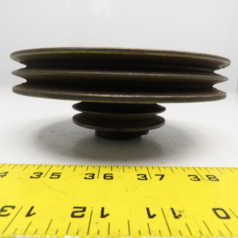 4 Belt Step Down Pulley From Hardinge Clutch Assembly 3-1/4" x 6-3/4" OD