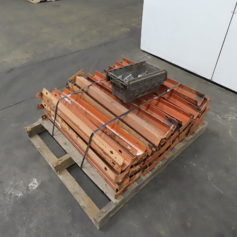 3" x 36" Floor Mount Pallet Rack Protector Guard Orange Lot of 43