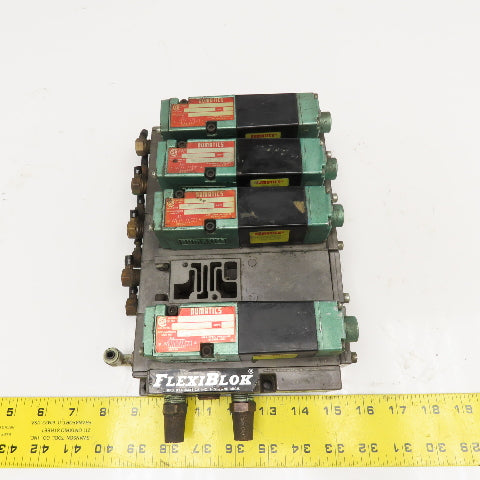 Numatics 081SA400M 4/2 Position Pneumatic Valve Bank 24VDC Coil