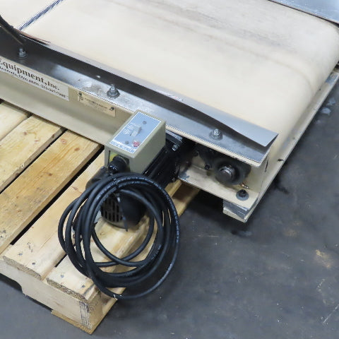 Plastic Process Equipment PUC-184 18" x 44" Infeed Slide Bed Belt Conveyor 12FPM 1Ph