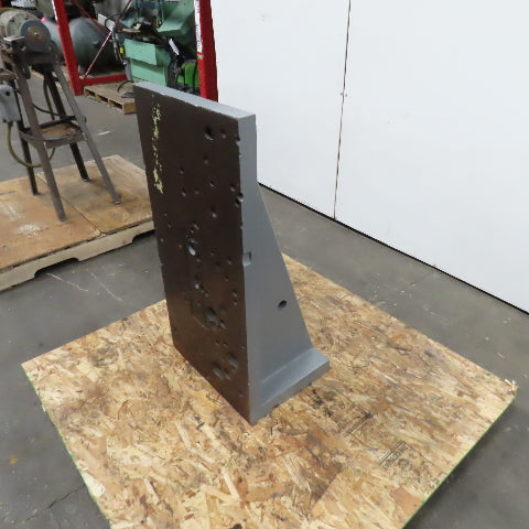 36-1/4x18-1/8 W x 13-3/4" T Webbed Steel Angle Plate Set Up Fixture 1-3/4" Thick